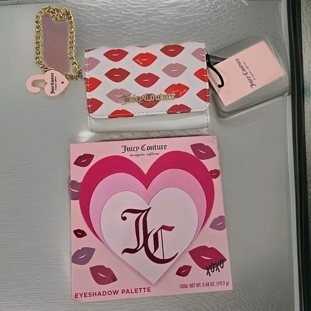 Juicy Couture Lip Print Wallet and Eyeshadow Palette Brand New Sealed